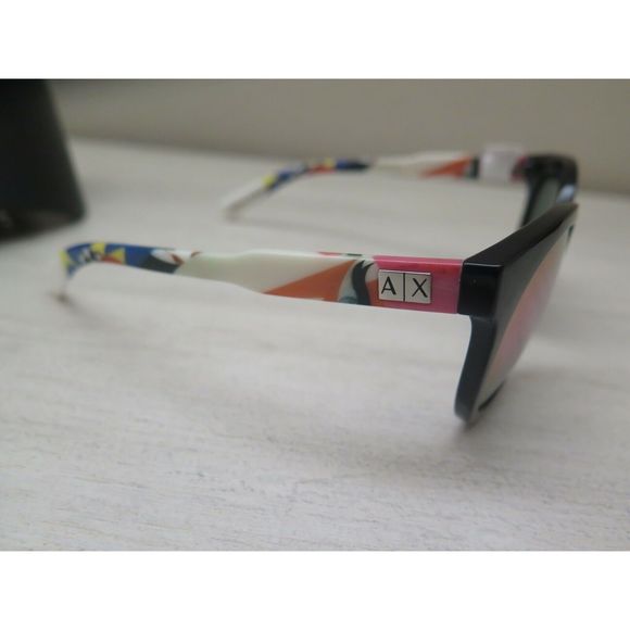 🔥A|X Armani Exchange Womens 🔥AX4075S Sunglasses Black/Grey Mirror Violet 5 - Picture 4 of 12